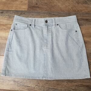 Two by Vince Camuto Blue and White Striped Denim Mini Skirt Size 10